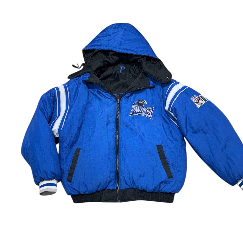 VTG Carolina Panthers Pro Layer Reversible Mens Jacket NFL Foot Locker Sz L/XL